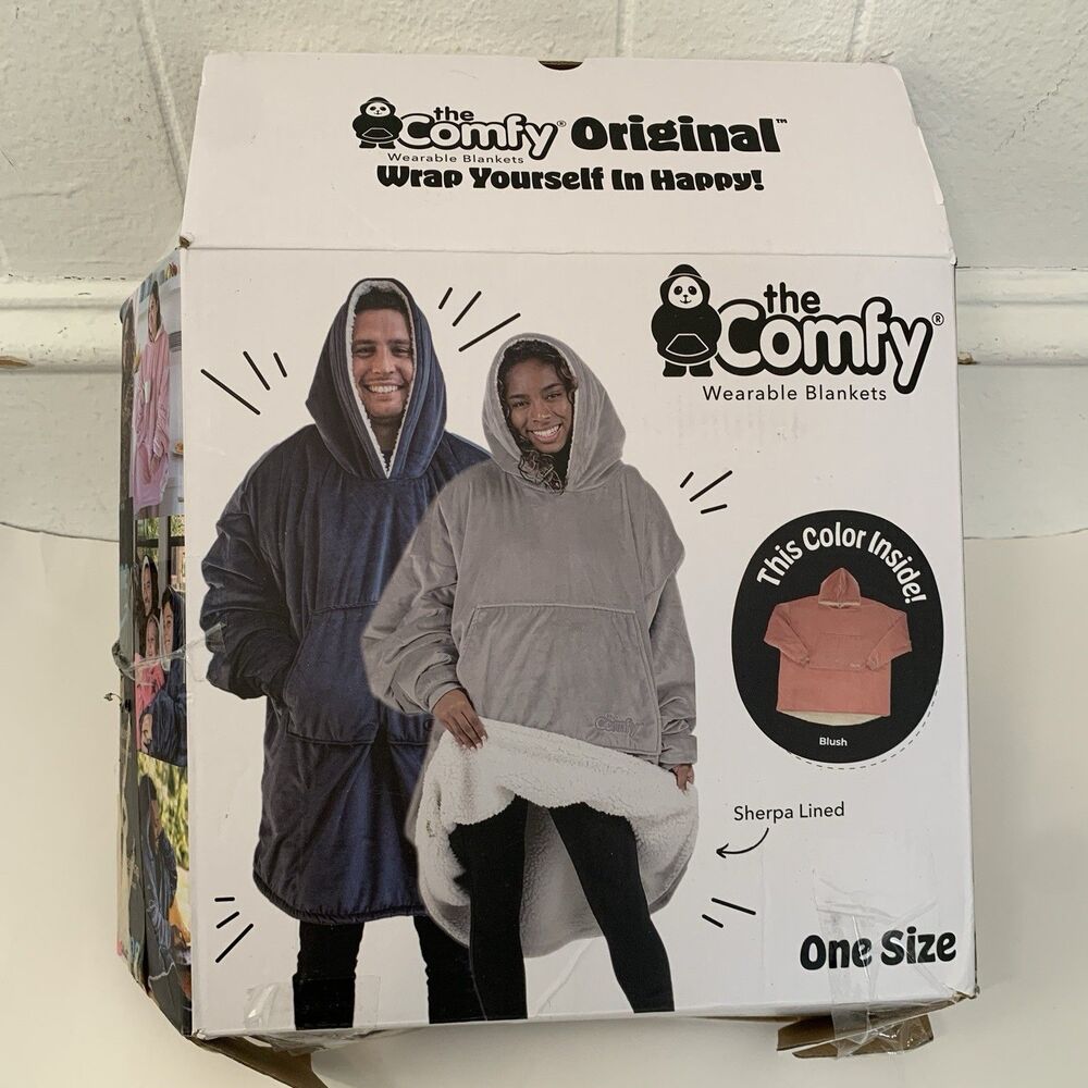 The Comfy Wearable Blanket Oversized Hoodie Blush Pink Sherpa Adult One Size NEW